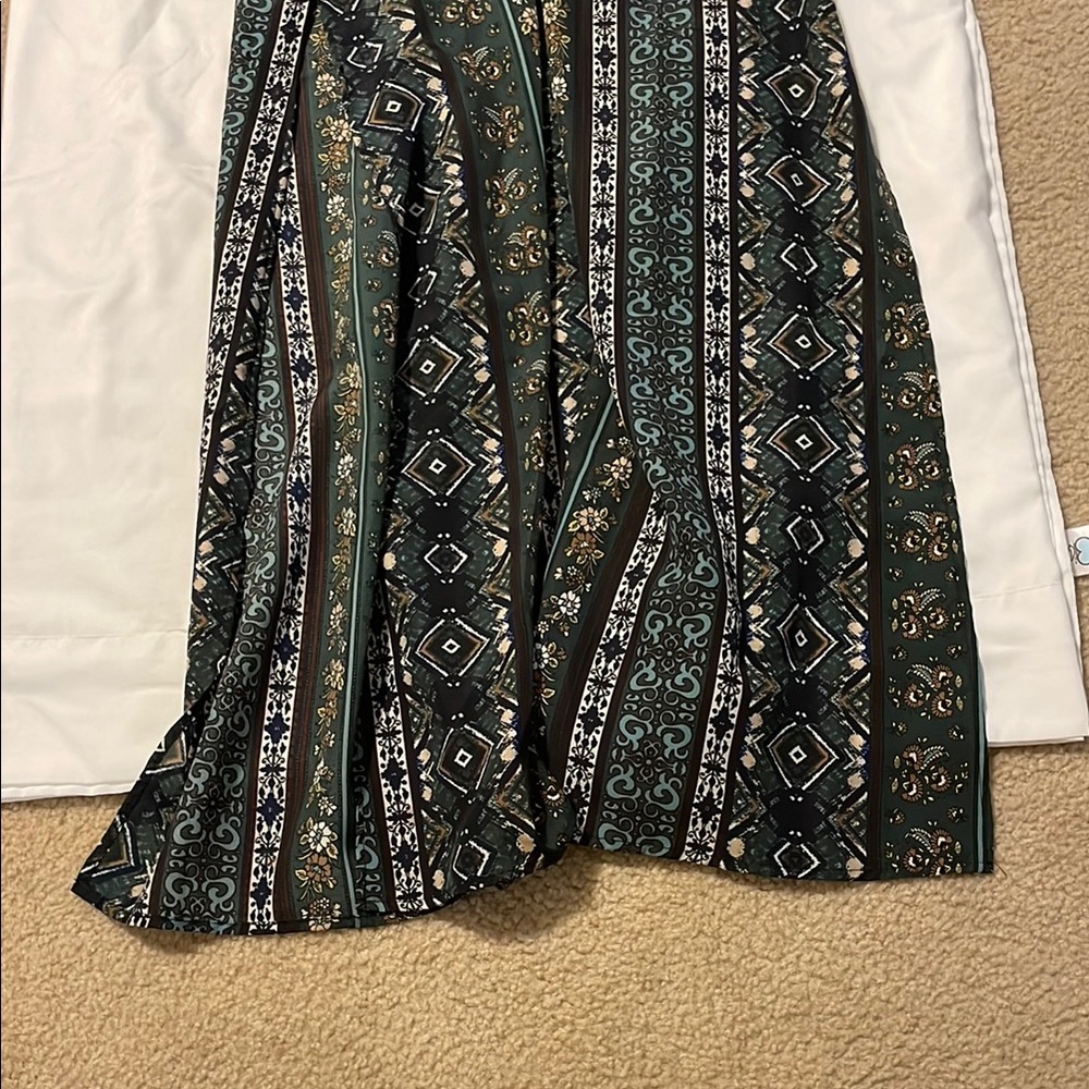 Mimi Chica Black and White Halter Maxi Sundress - Picture 2 of 3